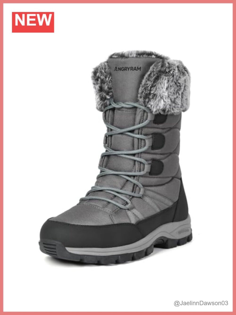 Winter Steel Toe Boots for Women Insulated Non Slip Snow Boots Faux Fur Lined